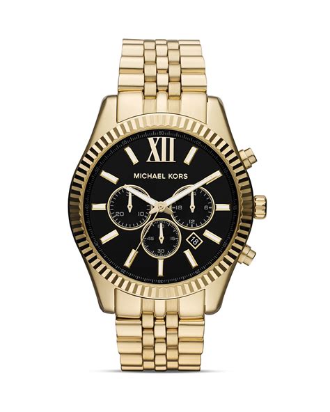 mens michael kors gold watch cheap|michael kors lexington men's watch.